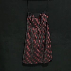 The Limited Red & Black Strapless Dress